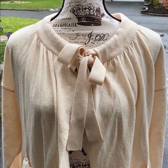 Wool/Cashmere cardigan sweater-3/4 wide sleeves - Picture 4 of 6